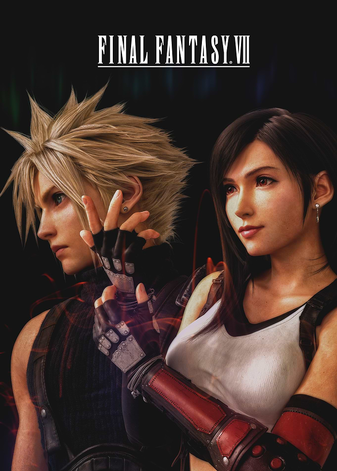 Final Fantasy VII Cloud and Tifa