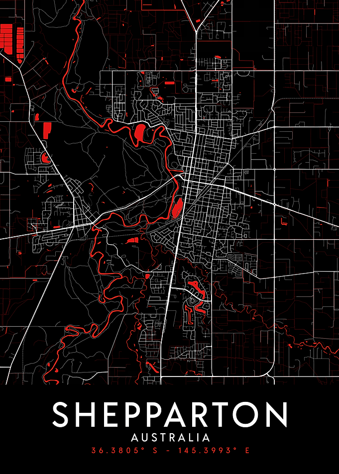 Shepparton Dark Map
