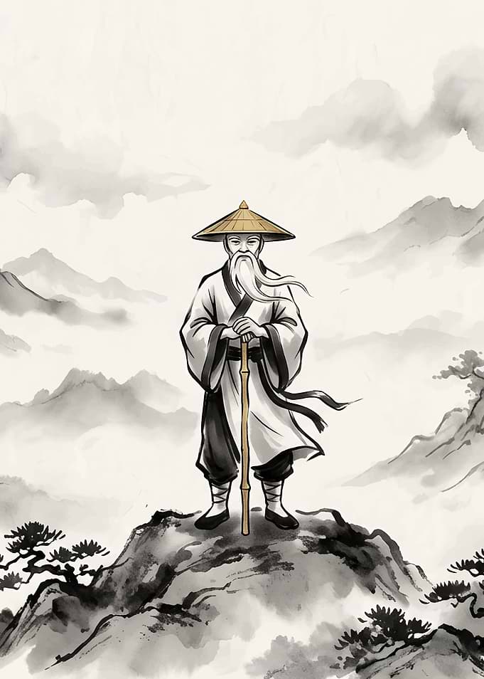 Sensei Wu, the wise old man on the mountaintop