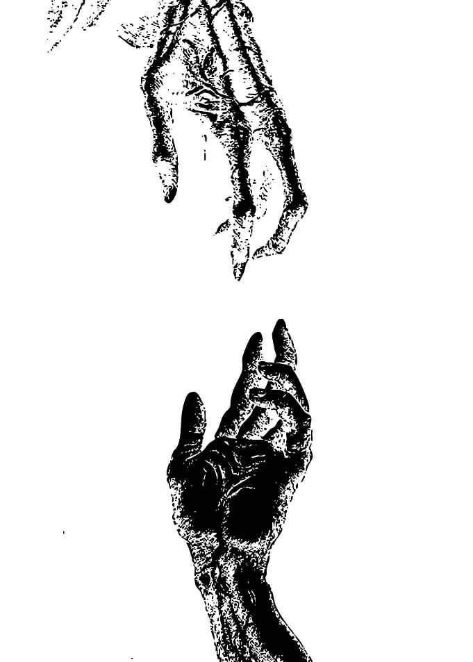 Reaching Hands Illustration