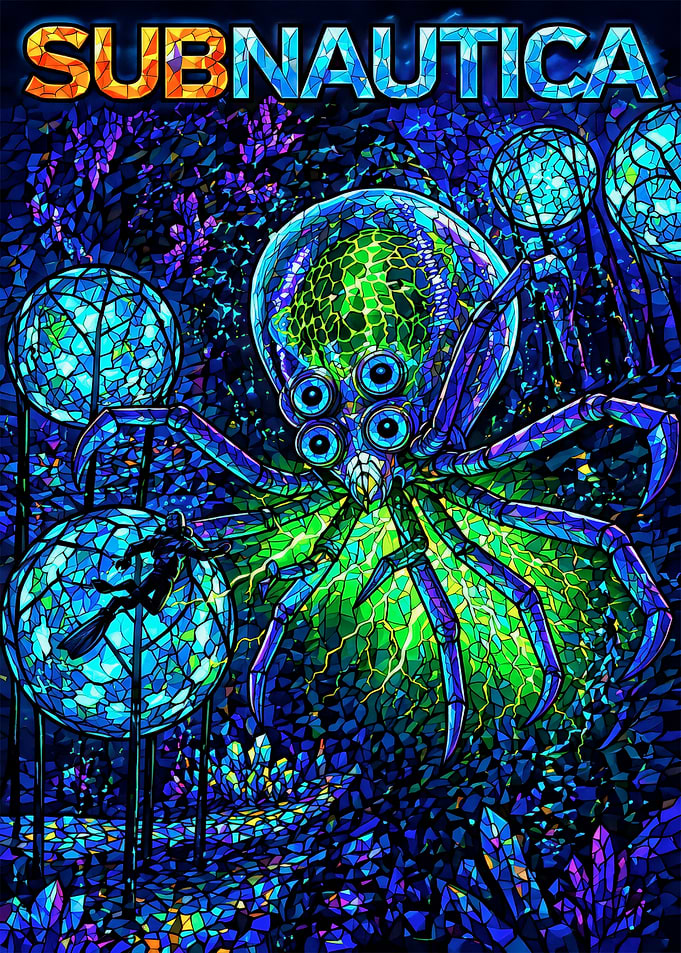 Subnautica Stained Glass Art