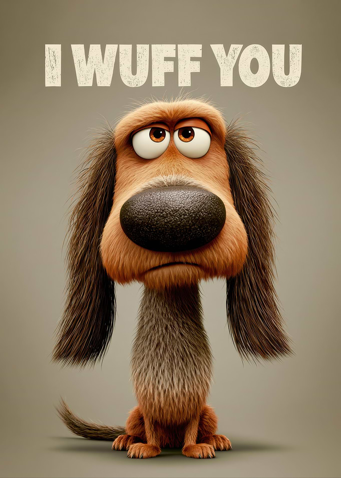 I Wuff You Dachshund Dog