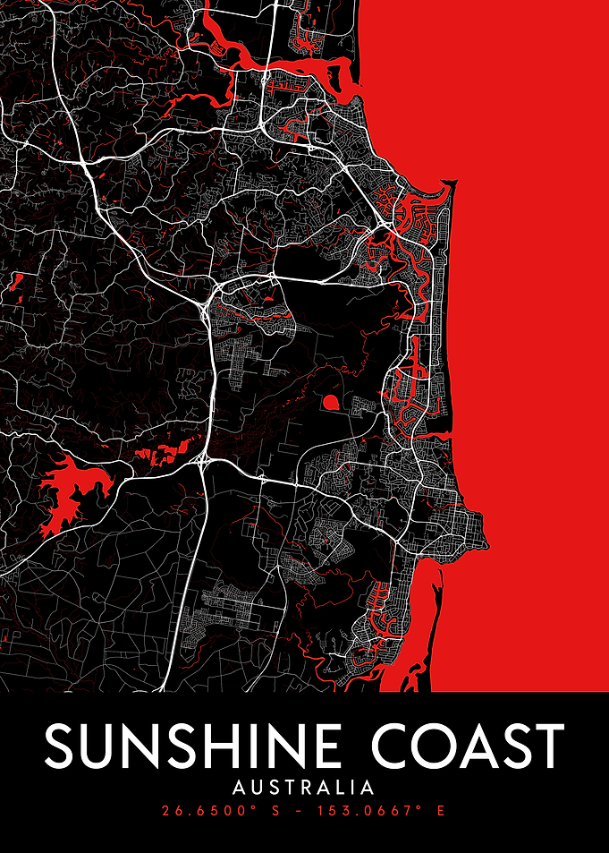Sunshine Coast Dark Map