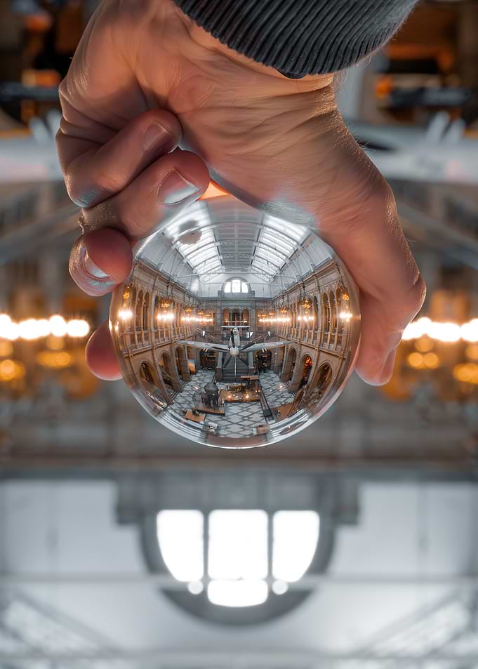 Kelvingrove Art Gallery and Museum trough a Lensball
