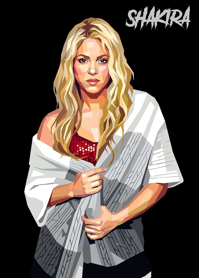 Shakira Pop Art Portrait
