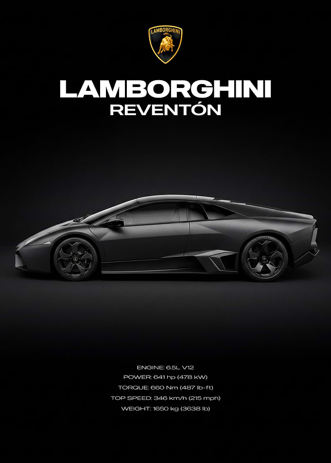 Lamborghini Reventón Car Poster