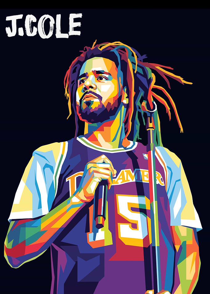 J. Cole Pop Art Portrait
