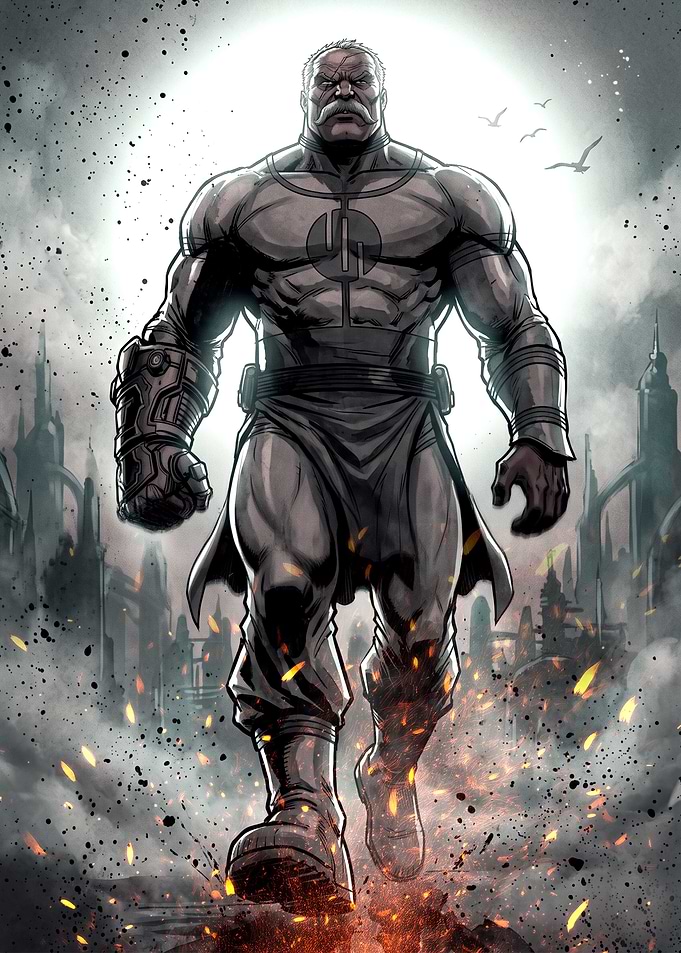 Powerful Warrior in Ruined City
