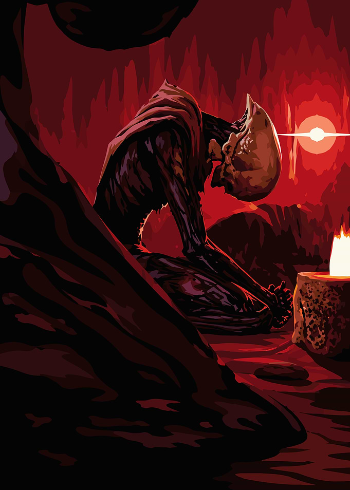 Creature in a Red Cave