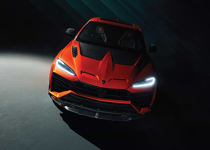 Orange Lamborghini Urus Front View