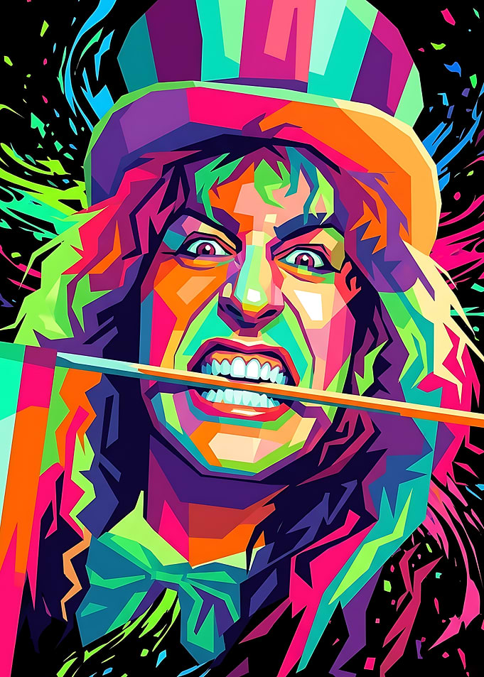 Colorful Dee Snider Portrait WPAP
