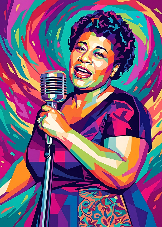 Ella Fitzgerald Pop Art Portrait