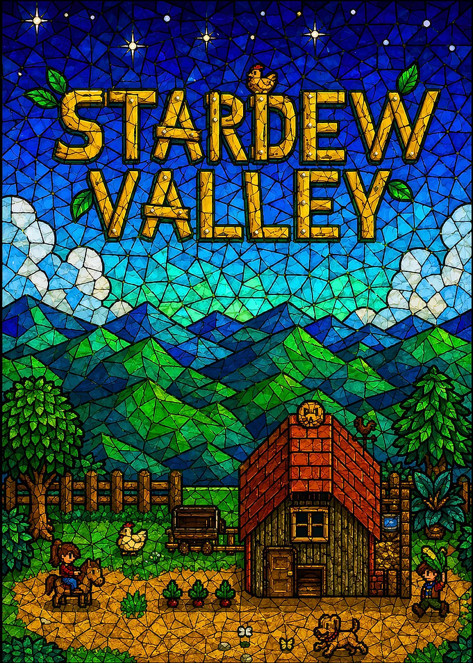 Stardew Valley Stained Glass Art