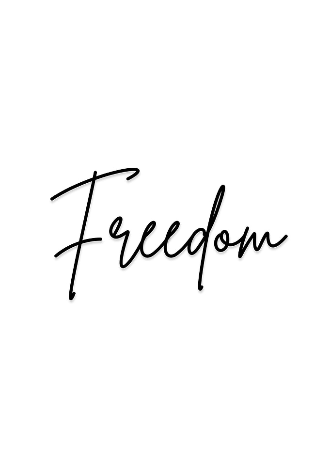 Minimalist Freedom Typography