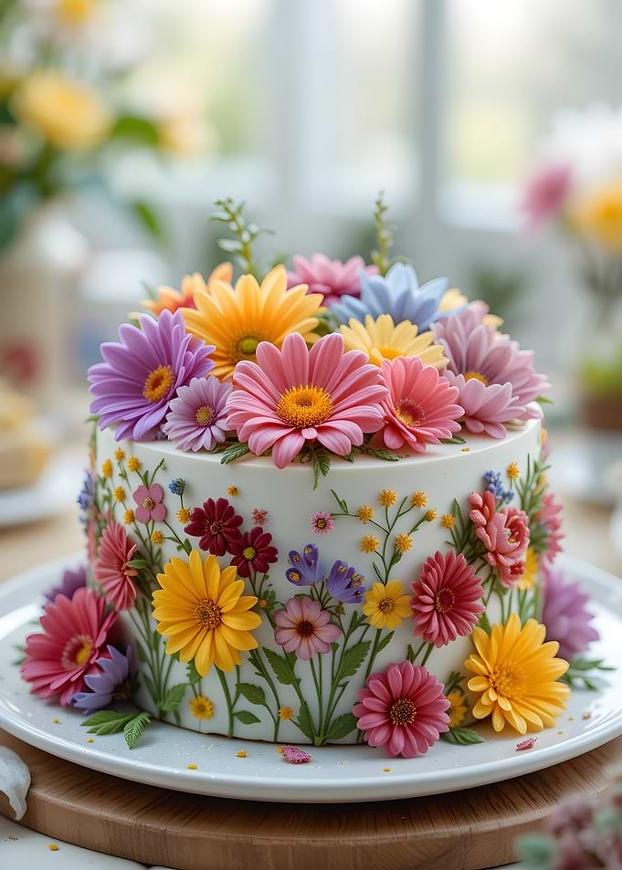 Floral Decorated Cake