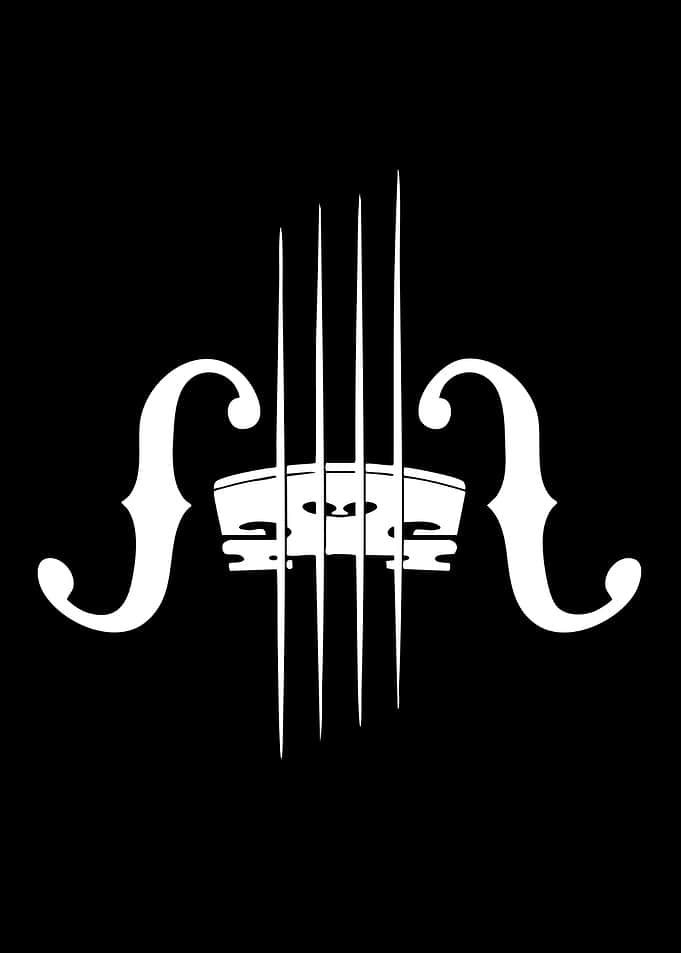 Minimalist Violin Bridge and F-Holes