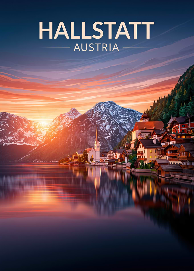 Hallstatt Austria Sunset