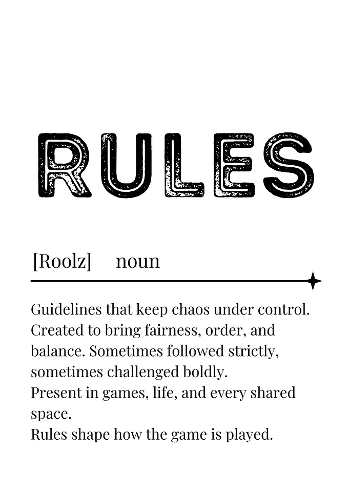 Rules Definition Poster