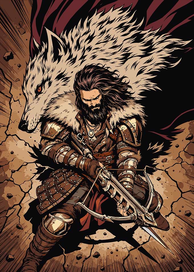 Divinity Original Sin II Viking Warrior with Wolf Companion
