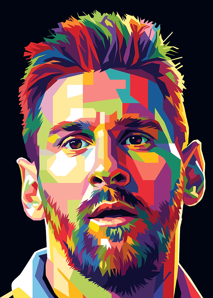 Lionel Messi Pop Art Portrait