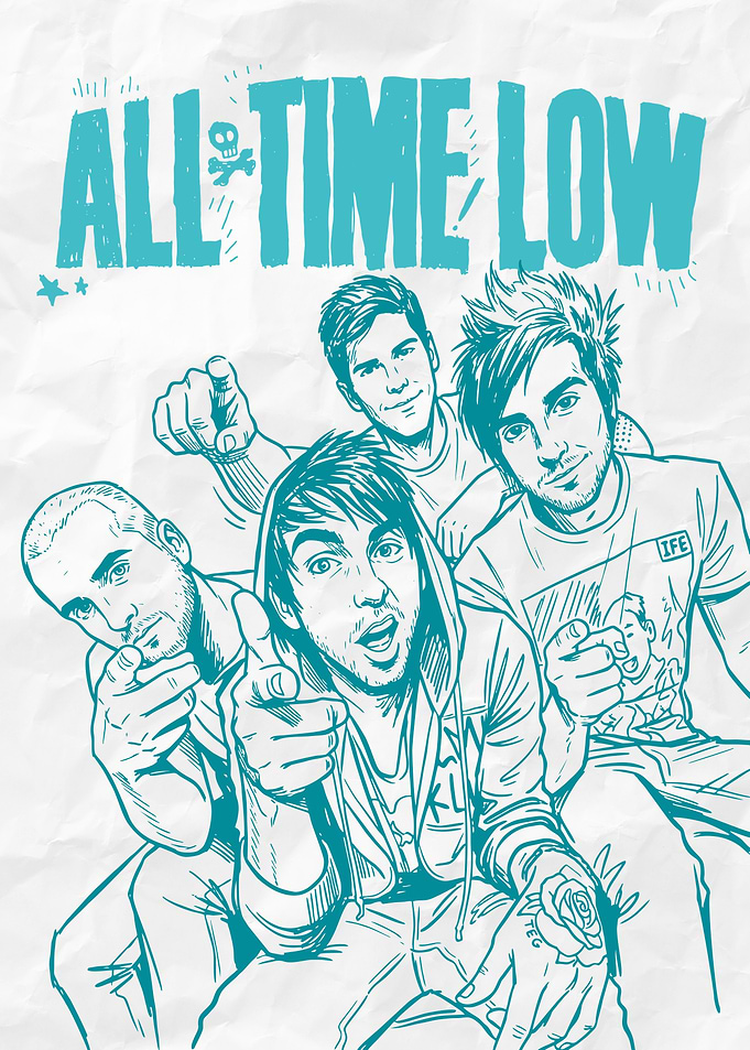 All Time Low Band Illustration