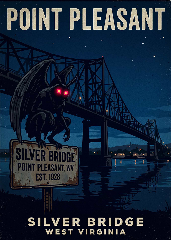 Mothman and Silver Bridge Poster