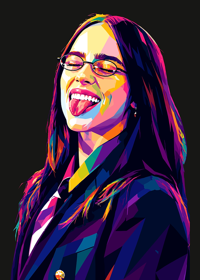 Billie Eilish Pop Art Portrait