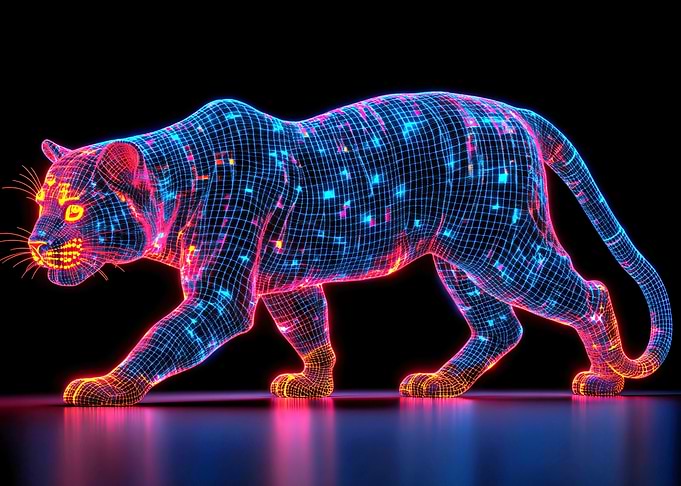 Digital Panther Wireframe