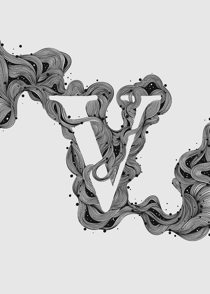 Abstract V Letter Design