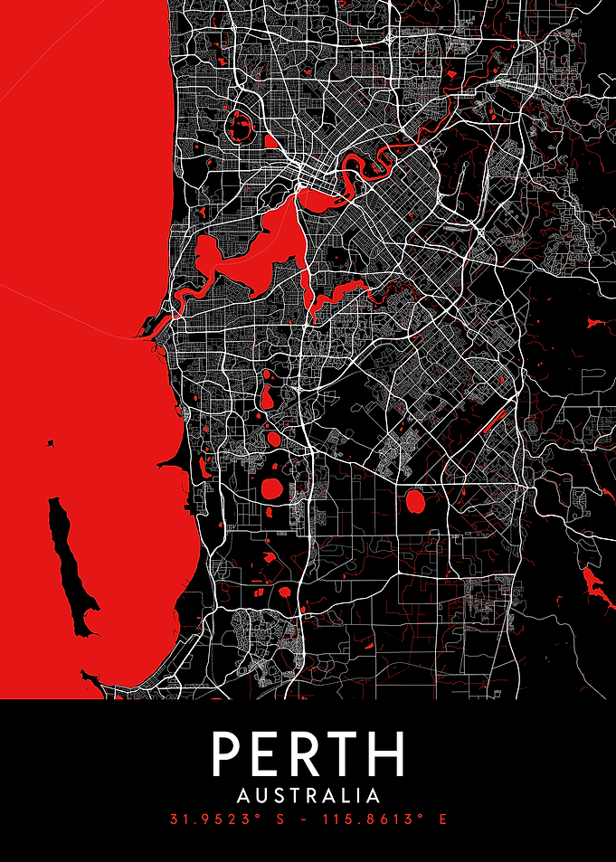 Perth Dark Map