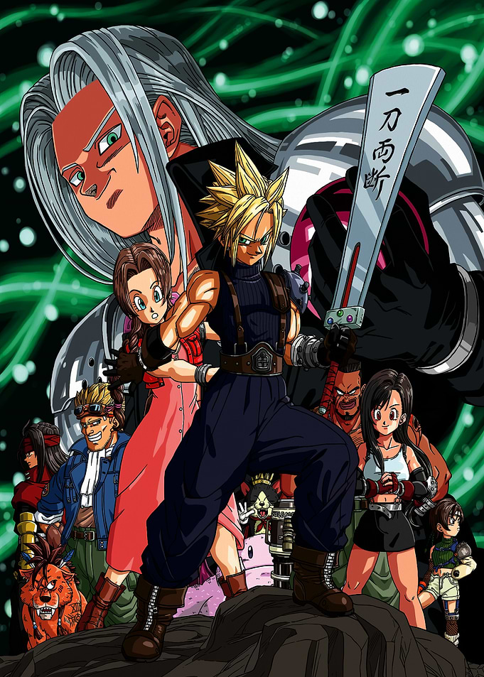 Final Fantasy VII Characters Crossover Art