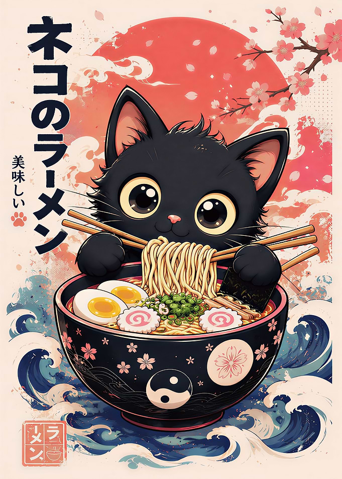 Ramen Cat Delight