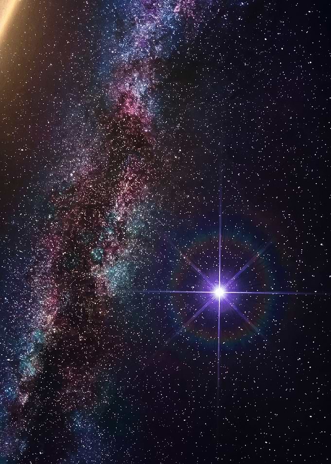 Starry Night Sky with Milky Way