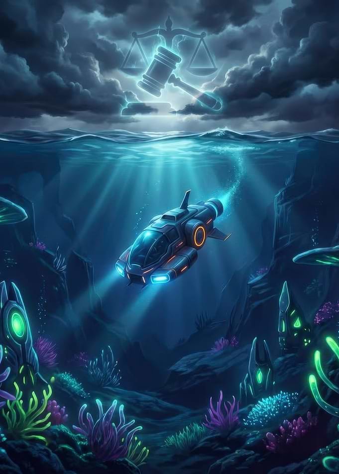 Submarine and Underwater Justice Symbol