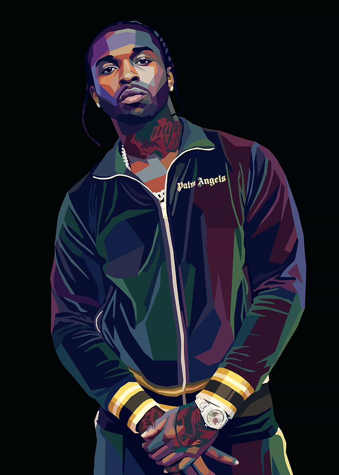 Pop Smoke in Palm Angels Tracksuit