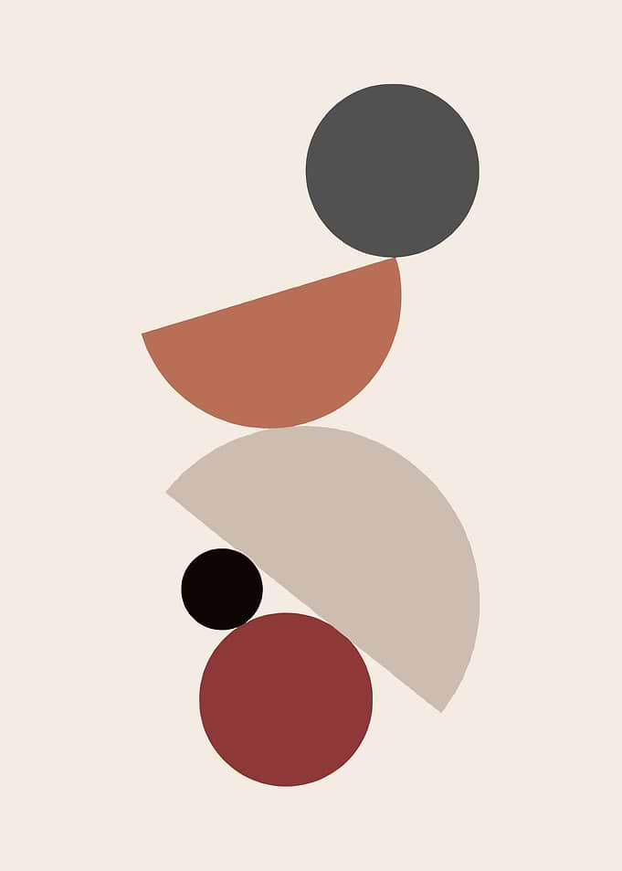 Abstract Geometric Balance Art