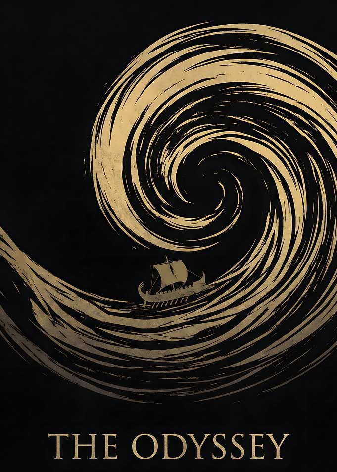 The Odyssey Ship in a Swirling Sea