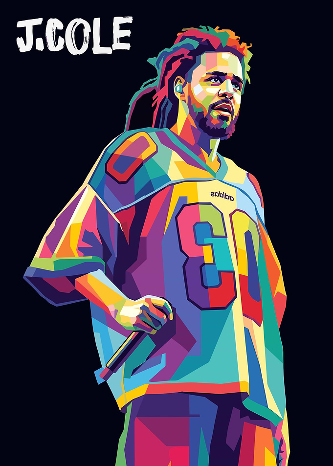 J. Cole Pop Art Portrait