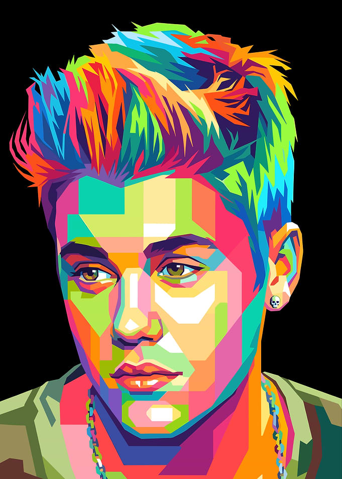 Justin Bieber Pop Art Portrait