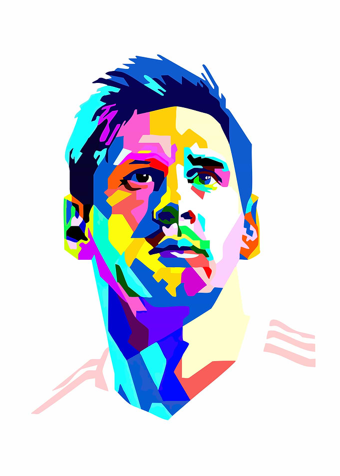 Lionel Messi Pop Art Portrait