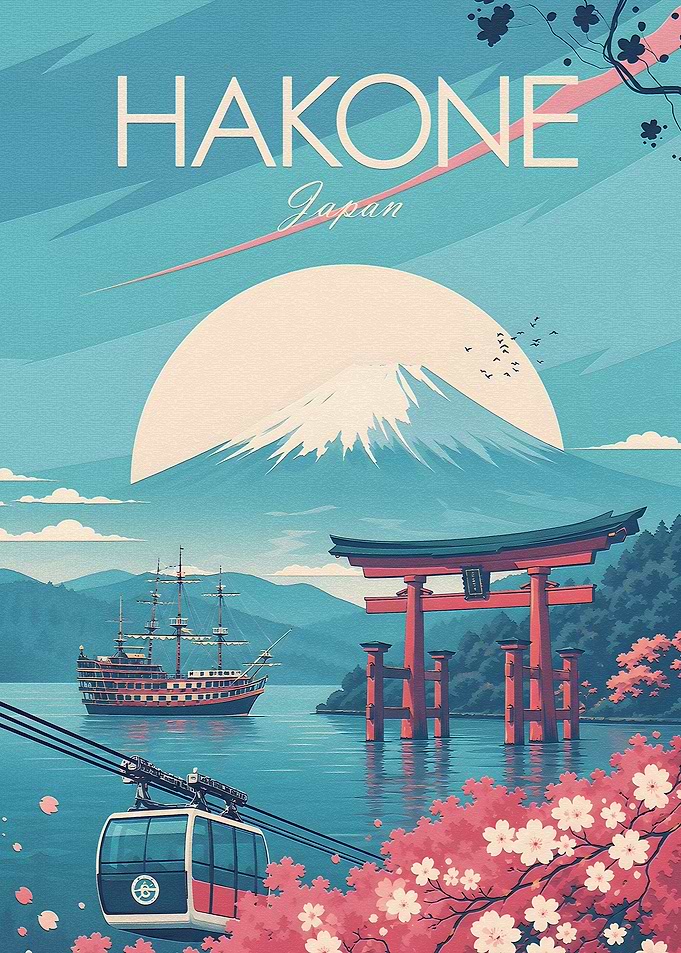 Hakone Travel Poster