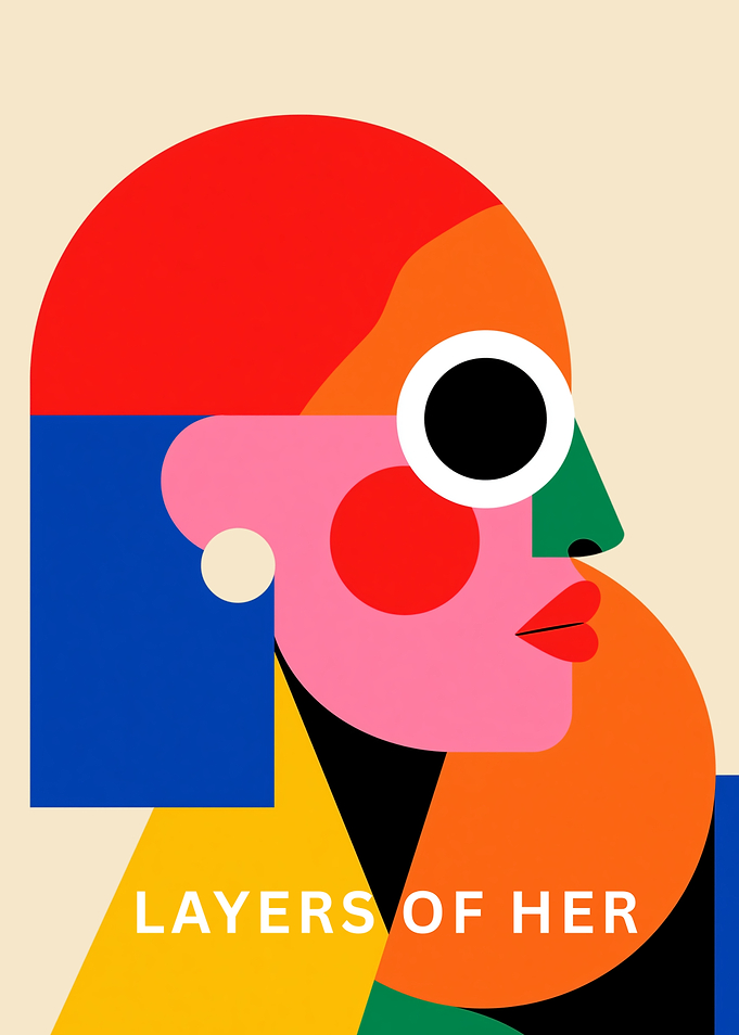 Abstract Portrait with Text