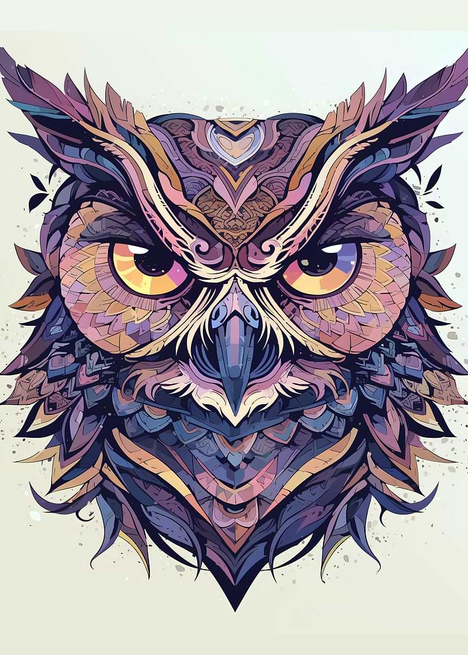 Intricate Owl Portrait