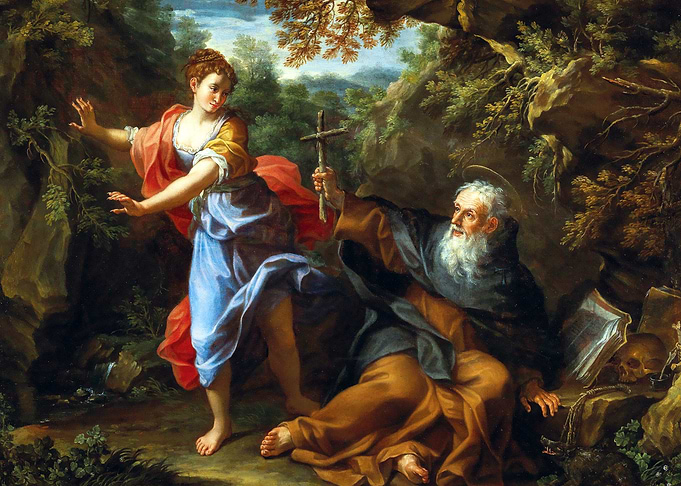 The Temptation of Saint Anthony by Giovanni Odazz Christian Saint Painting