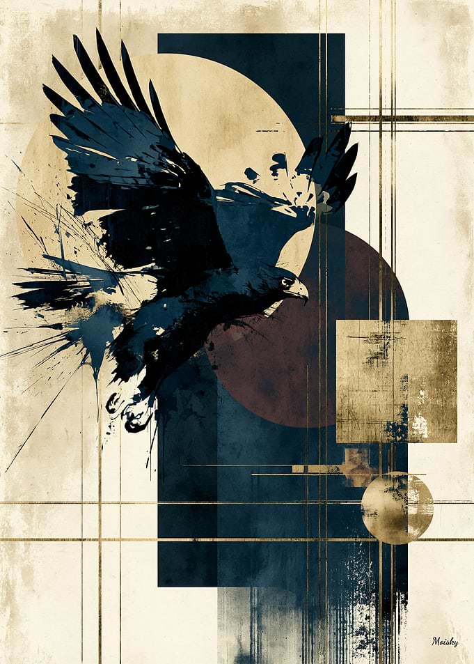 Sumi-E Eagle Zen No. 22 – Japanese Ink Wildlife Wall Art