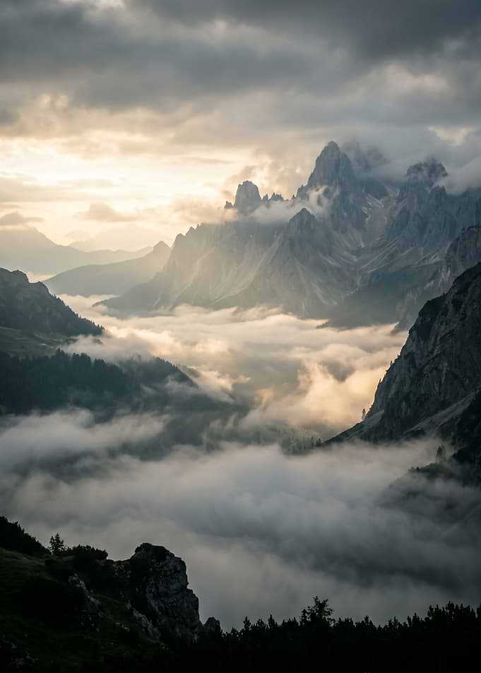 Misty Mountain Sunrise