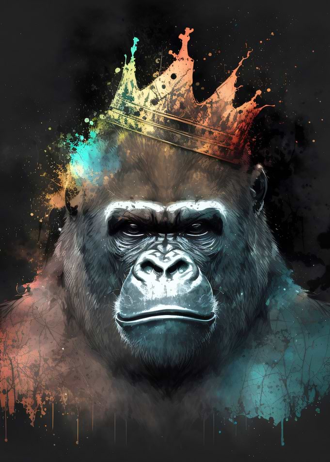 King Gorilla with Crown