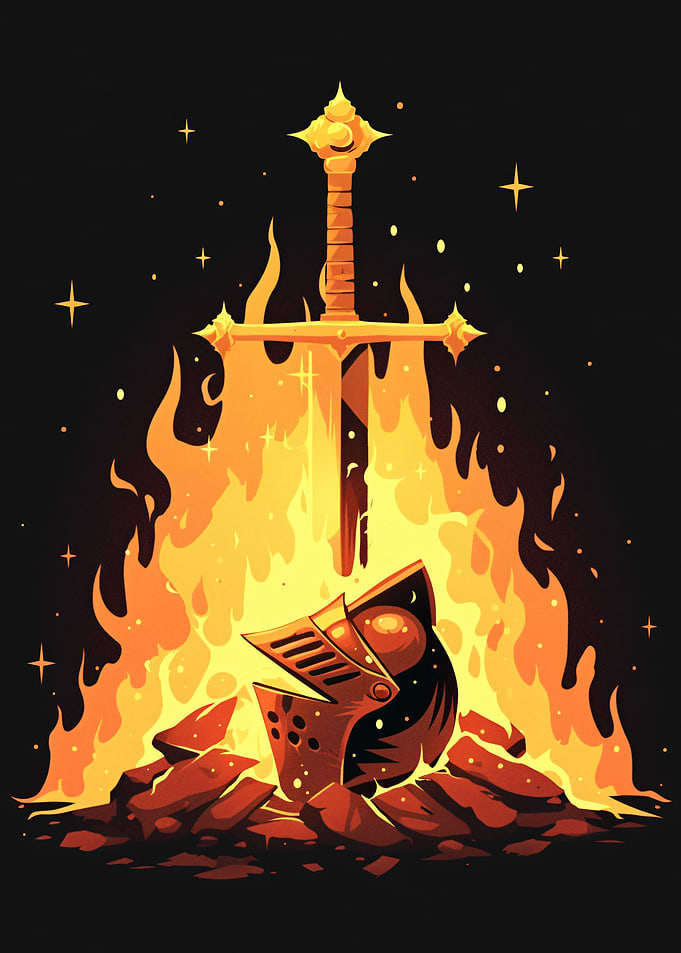 Knight's Bonfire and Sword