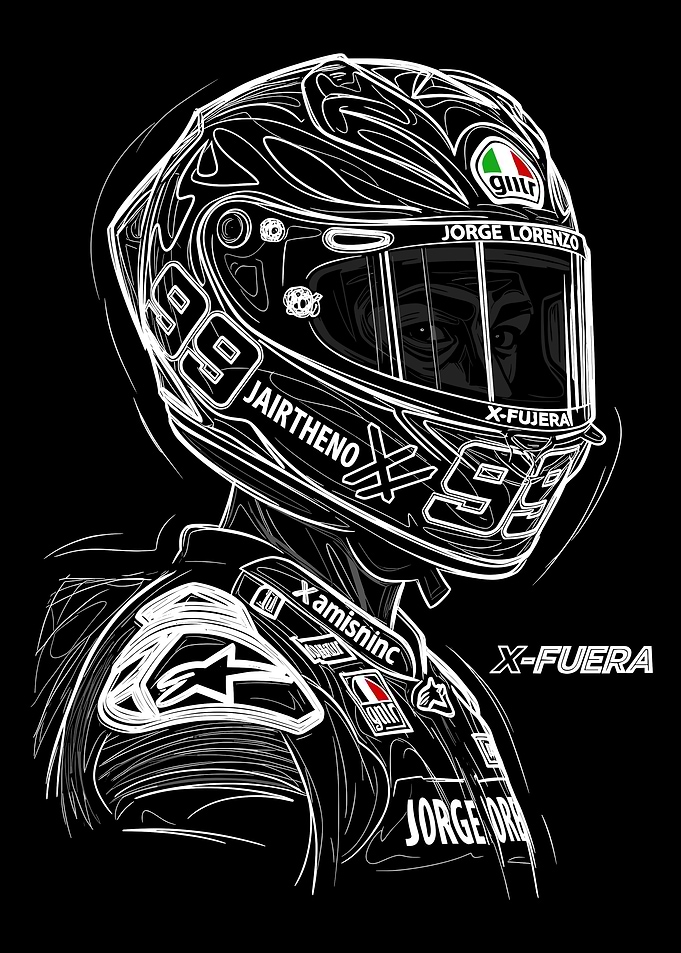 Jorge Lorenzo 'X-Fuera' Helmet Art