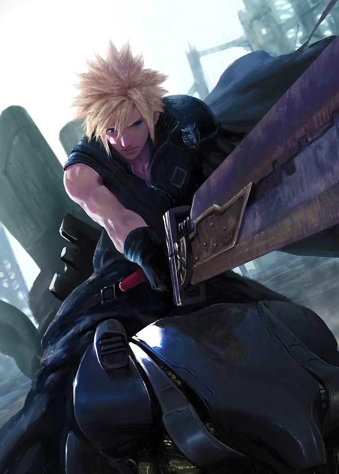 Cloud Strife with Buster Sword